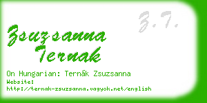 zsuzsanna ternak business card