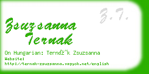 zsuzsanna ternak business card